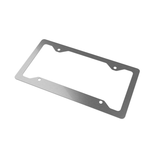Metal License Plate Frame — "CHOOSE JOY!" Inspirational Chrome License Plate Border
