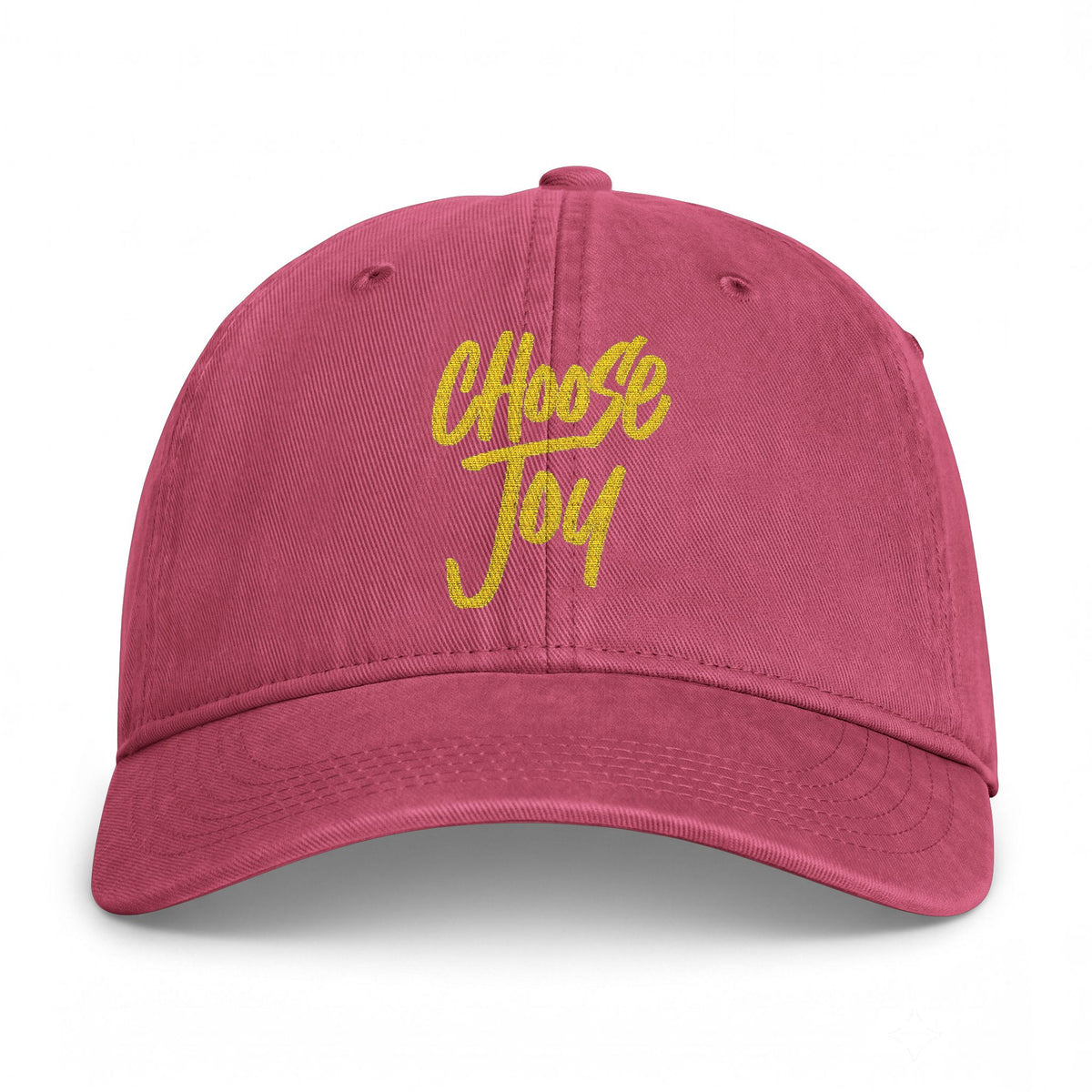 Cap — "Choose Joy" Embroidered Washed Cotton Baseball Cap